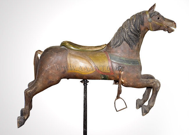 Carousel Horse, Jumper, Glass Eyes, Original 